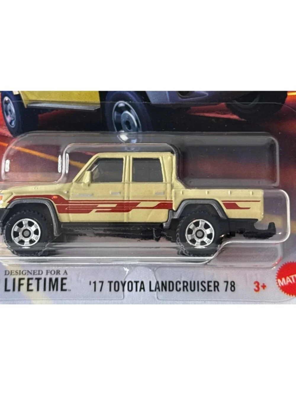 2025 Matchbox '17 Toyota Land Cruiser 78 Beige Red 108/125 Off Road 4x4 NOC